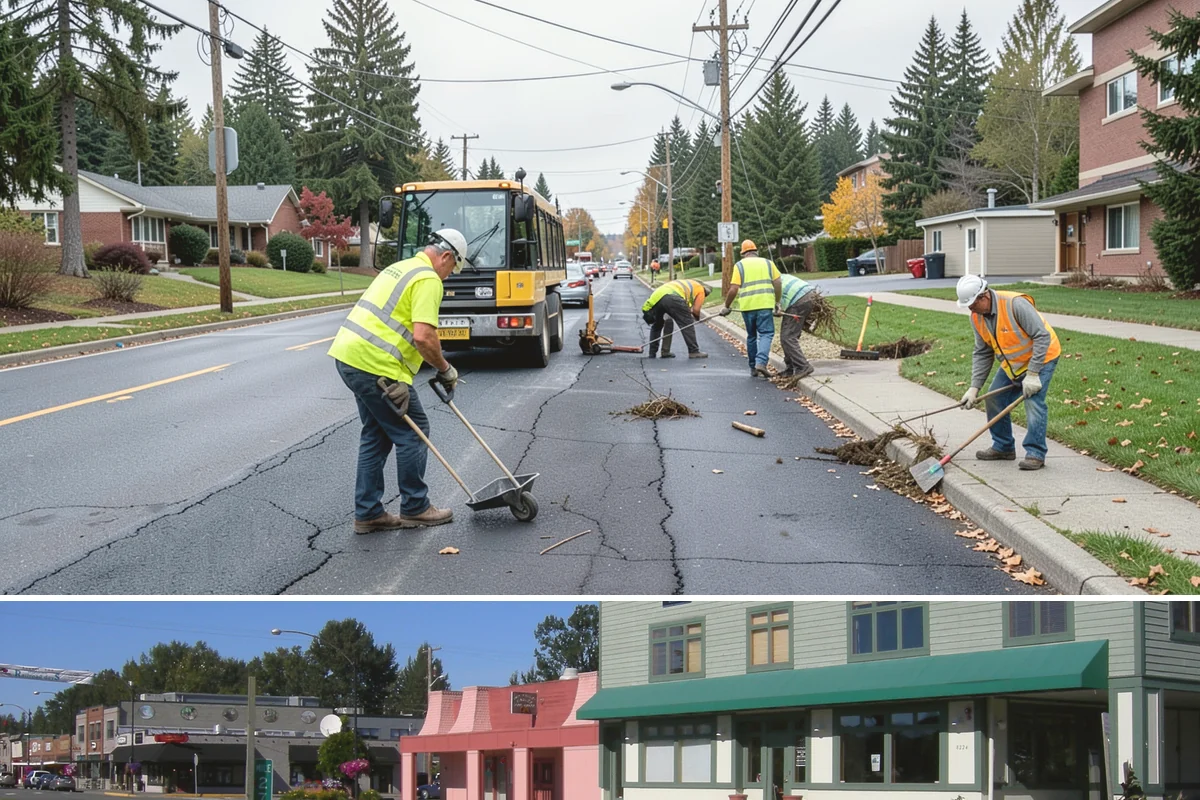 Sidewalk Replacement in Snoqualmie, King County, WA - Full replacement is scheduled in the dry summer season to ensure adequate curing and compaction before the return of sustained...
