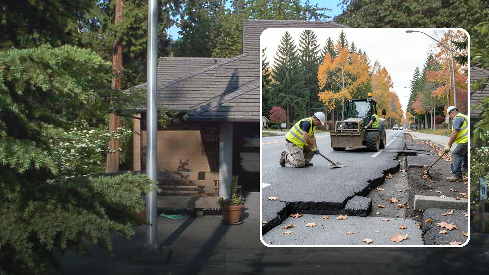 Sidewalk Replacement in Yarrow Point, King County, WA - Full sidewalk replacement that rebuilds failed walkway sections to current municipal and accessibility standards.