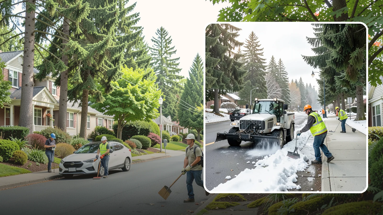 Sidewalk Snow Removal in Beaux Arts Village, King County, WA - Clear public sidewalks, walkways, and pedestrian corridors of snow to maintain safe, ADA-compliant access.