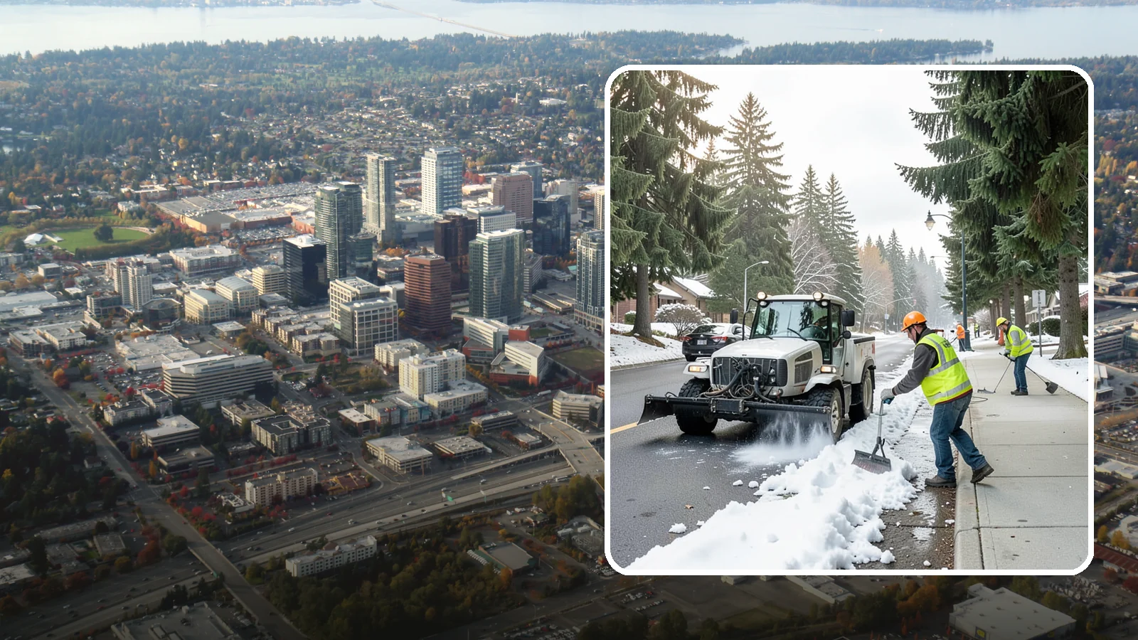 Sidewalk Snow Removal in Bellevue, King County, WA - Clear public sidewalks, walkways, and pedestrian corridors of snow to maintain safe, ADA-compliant access.