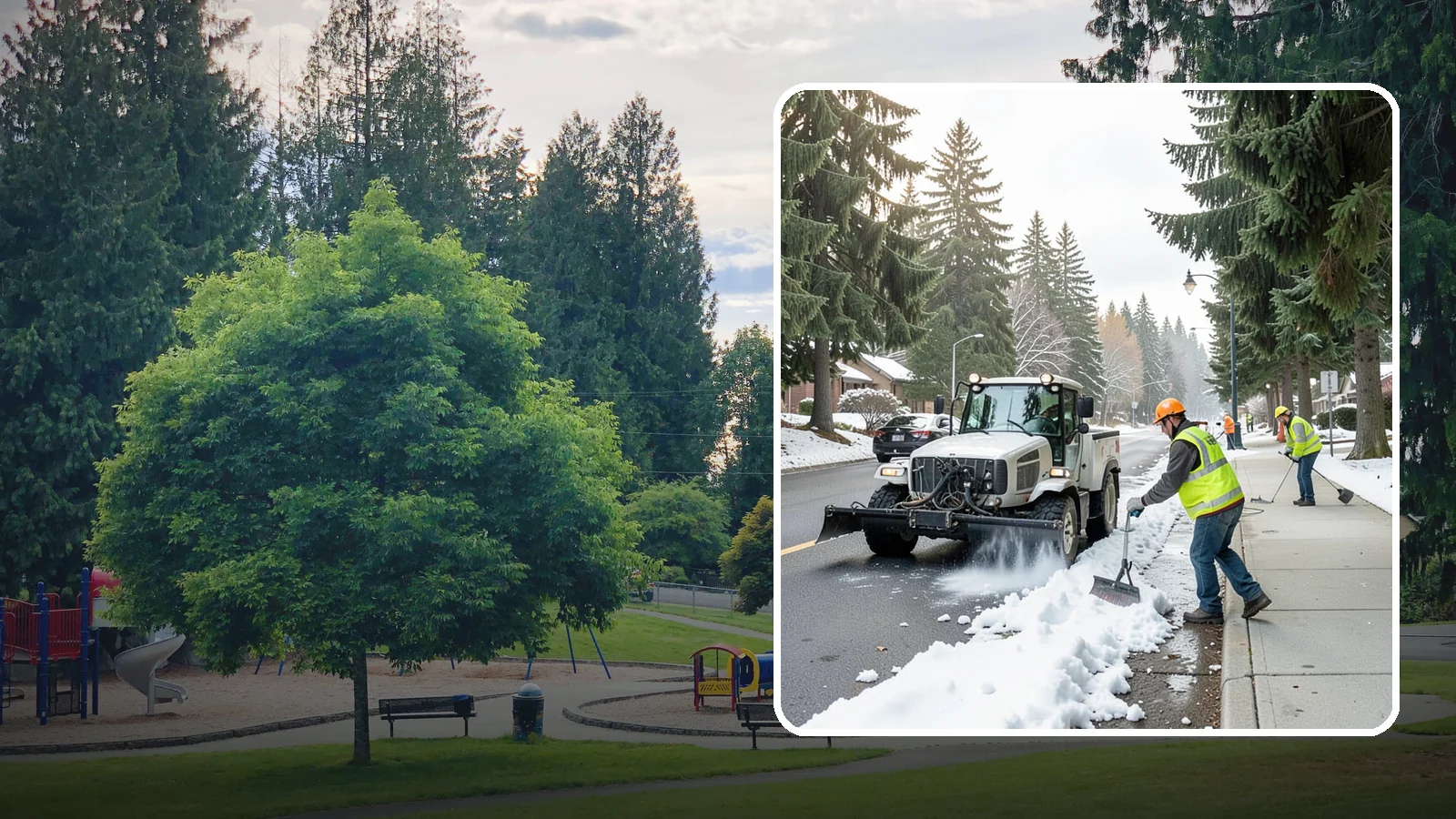 Sidewalk Snow Removal in Bonney Lake, Pierce County, WA - Clear public sidewalks, walkways, and pedestrian corridors of snow to maintain safe, ADA-compliant access.