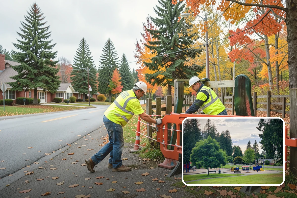 Sidewalk Snow Removal in Bonney Lake, Pierce County, WA - Maintains ADA-accessible width at ramps and crossings