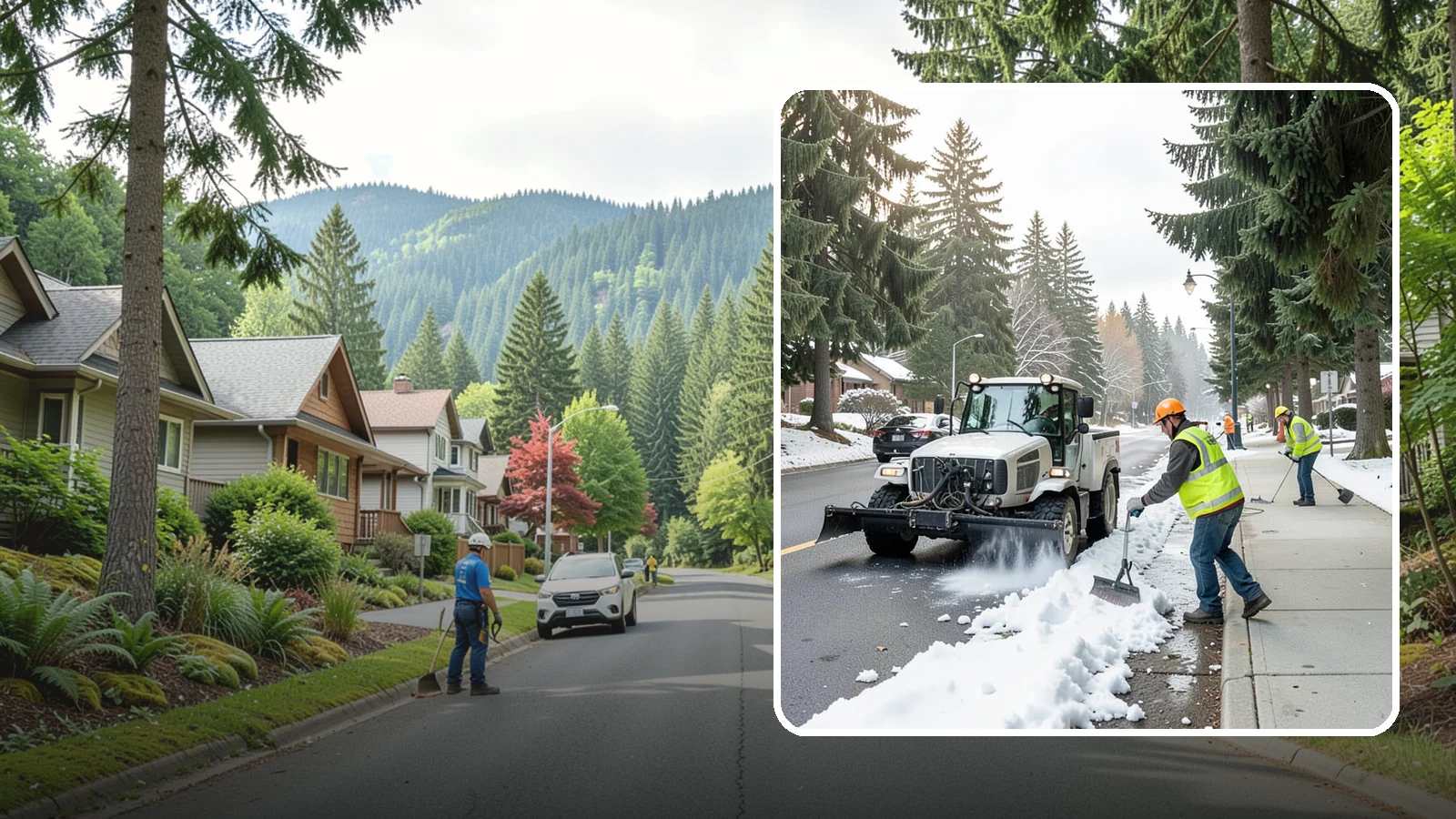 Sidewalk Snow Removal in Darrington, Snohomish County, WA - Clear public sidewalks, walkways, and pedestrian corridors of snow to maintain safe, ADA-compliant access.