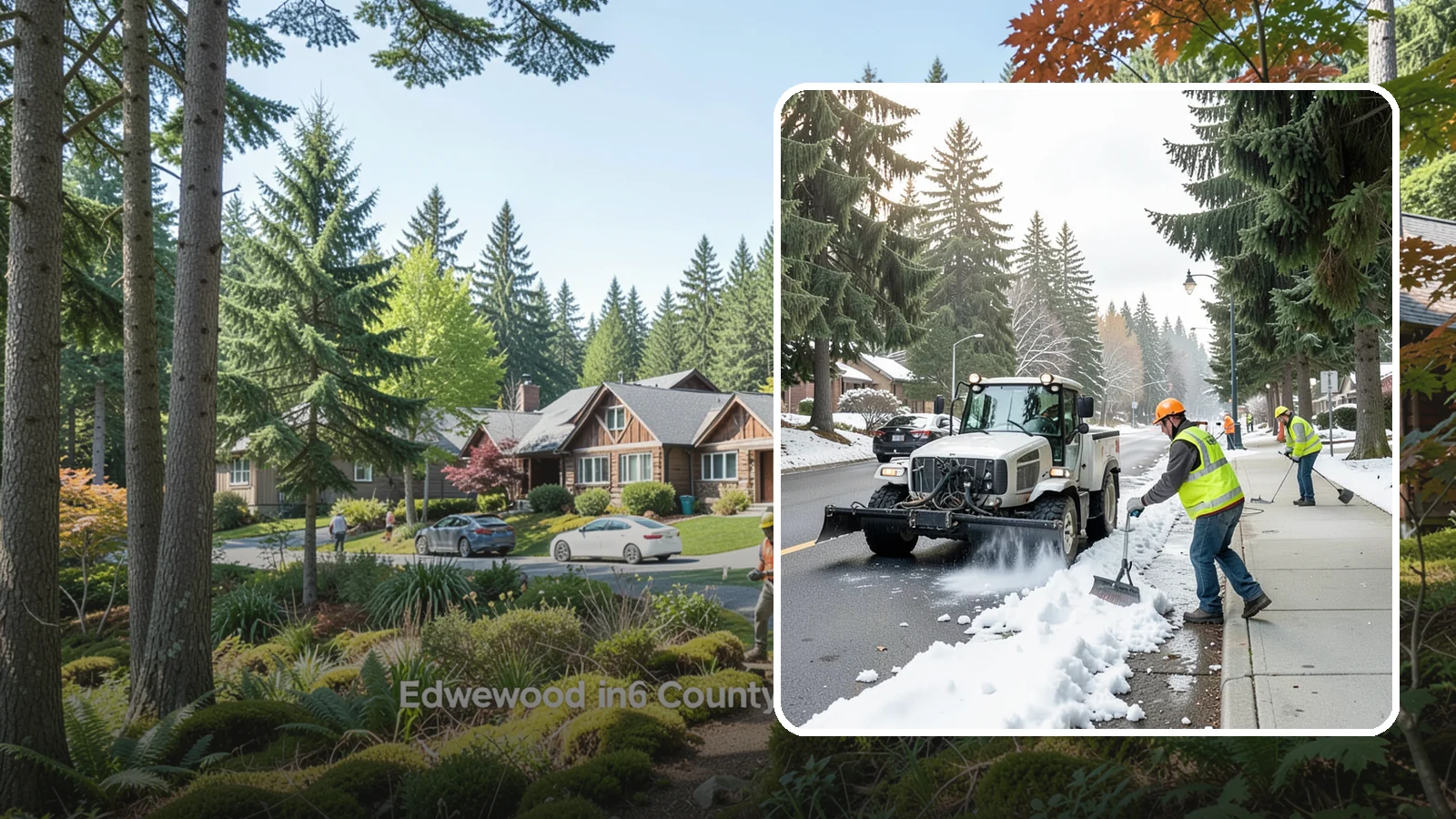Sidewalk Snow Removal in Edgewood, Pierce County, WA - Clear public sidewalks, walkways, and pedestrian corridors of snow to maintain safe, ADA-compliant access.