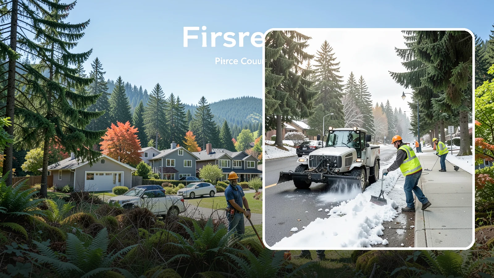 Sidewalk Snow Removal in Fircrest, Pierce County, WA - Clear public sidewalks, walkways, and pedestrian corridors of snow to maintain safe, ADA-compliant access.