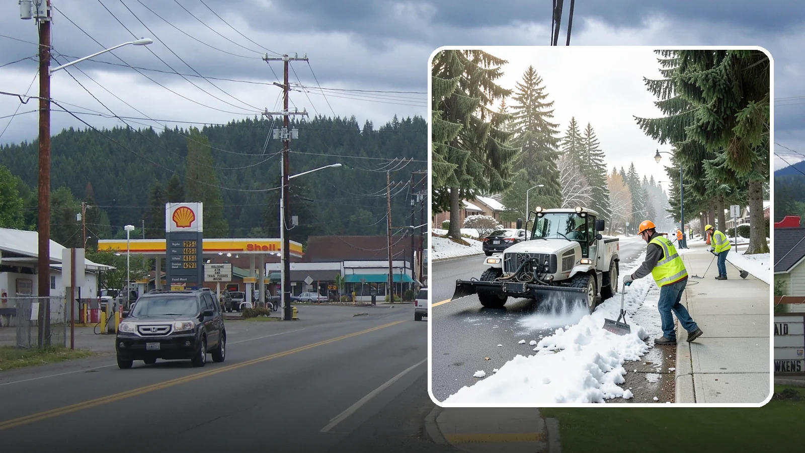 Sidewalk Snow Removal in Granite Falls, Snohomish County, WA - Clear public sidewalks, walkways, and pedestrian corridors of snow to maintain safe, ADA-compliant access.