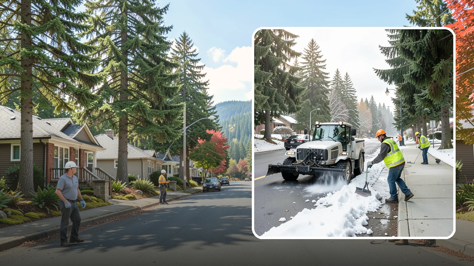 Sidewalk Snow Removal in Hunts Point, King County, WA - Clear public sidewalks, walkways, and pedestrian corridors of snow to maintain safe, ADA-compliant access.