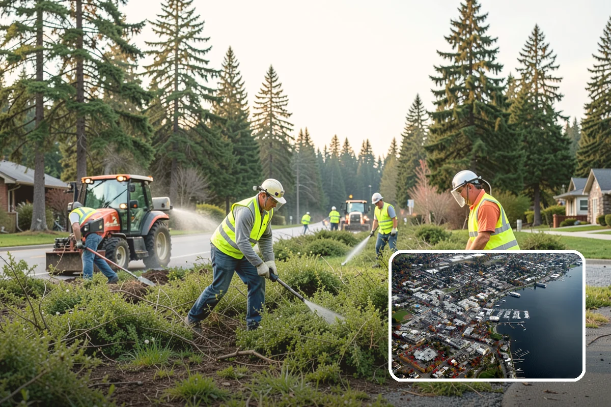 Sidewalk Snow Removal in Kirkland, King County, WA - Maintains ADA-accessible width at ramps and crossings