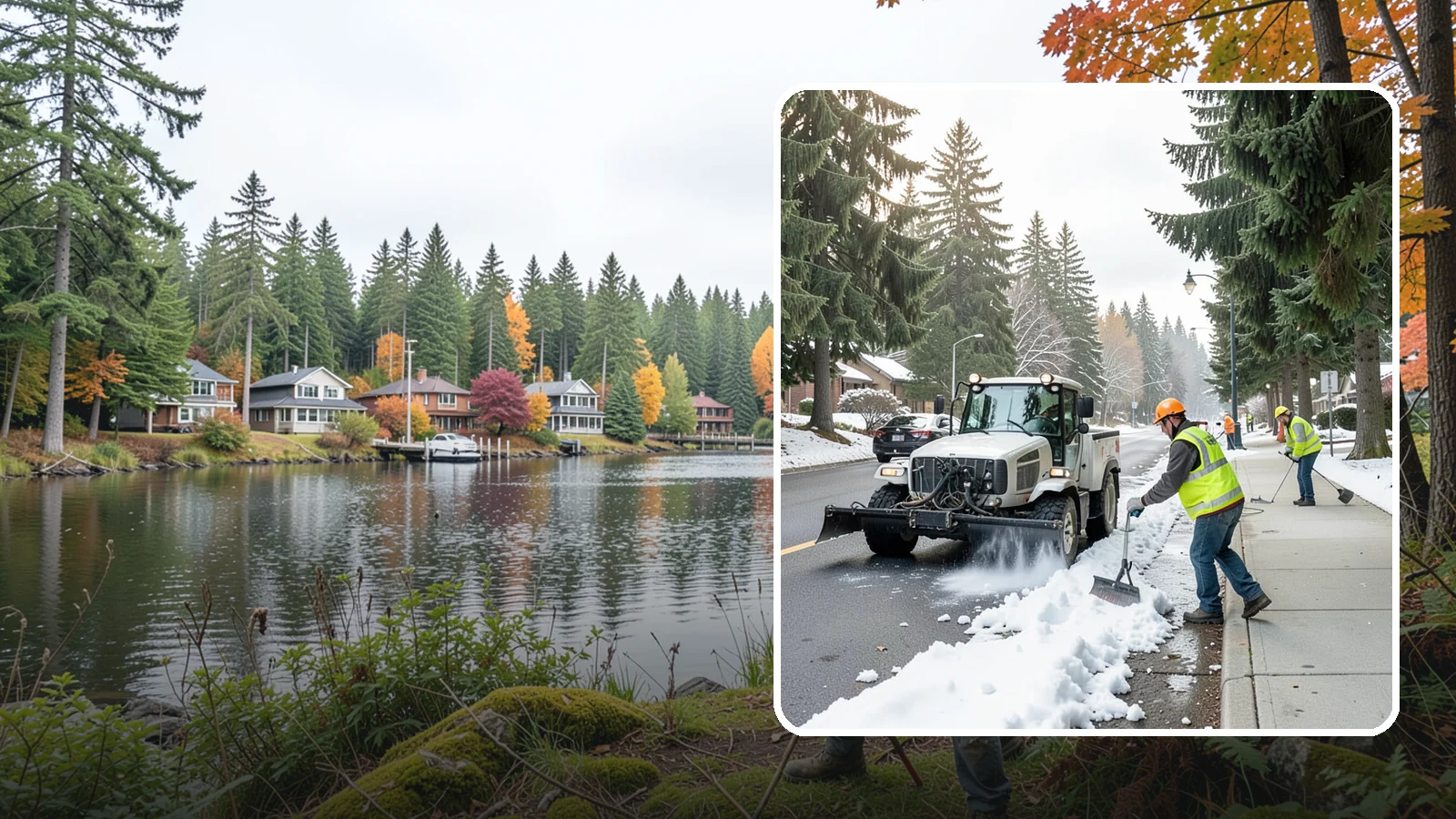 Sidewalk Snow Removal in La Conner, Skagit County, WA - Clear public sidewalks, walkways, and pedestrian corridors of snow to maintain safe, ADA-compliant access.