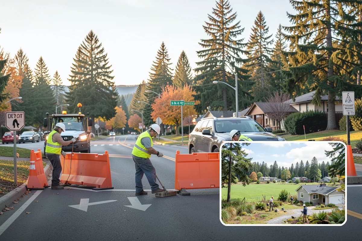 Sidewalk Snow Removal in Lyman, Skagit County, WA - Maintains ADA-accessible width at ramps and crossings