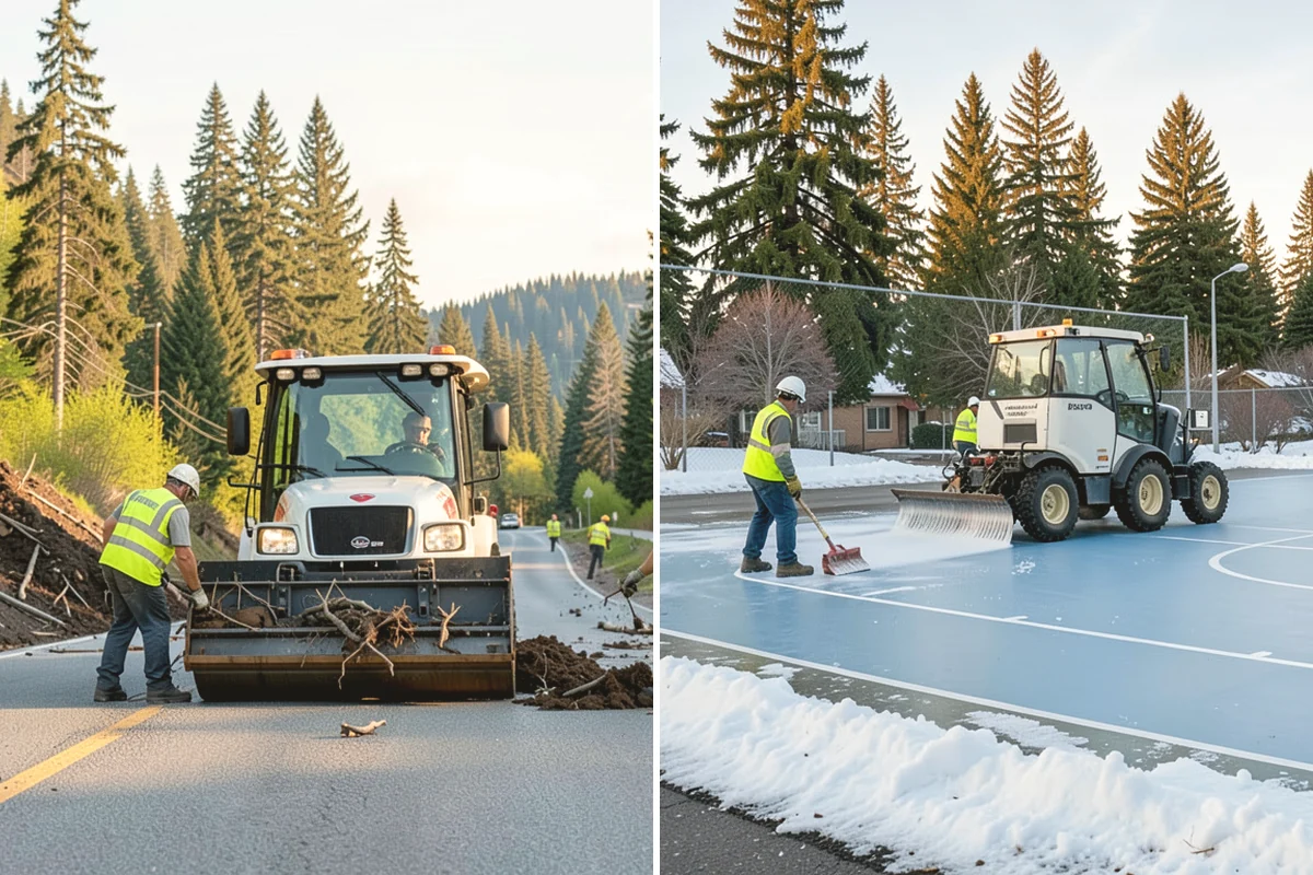 Sidewalk Snow Removal in Mill Creek, Snohomish County, WA - Inventory walkways, ramps, and pads with accessibility priorities