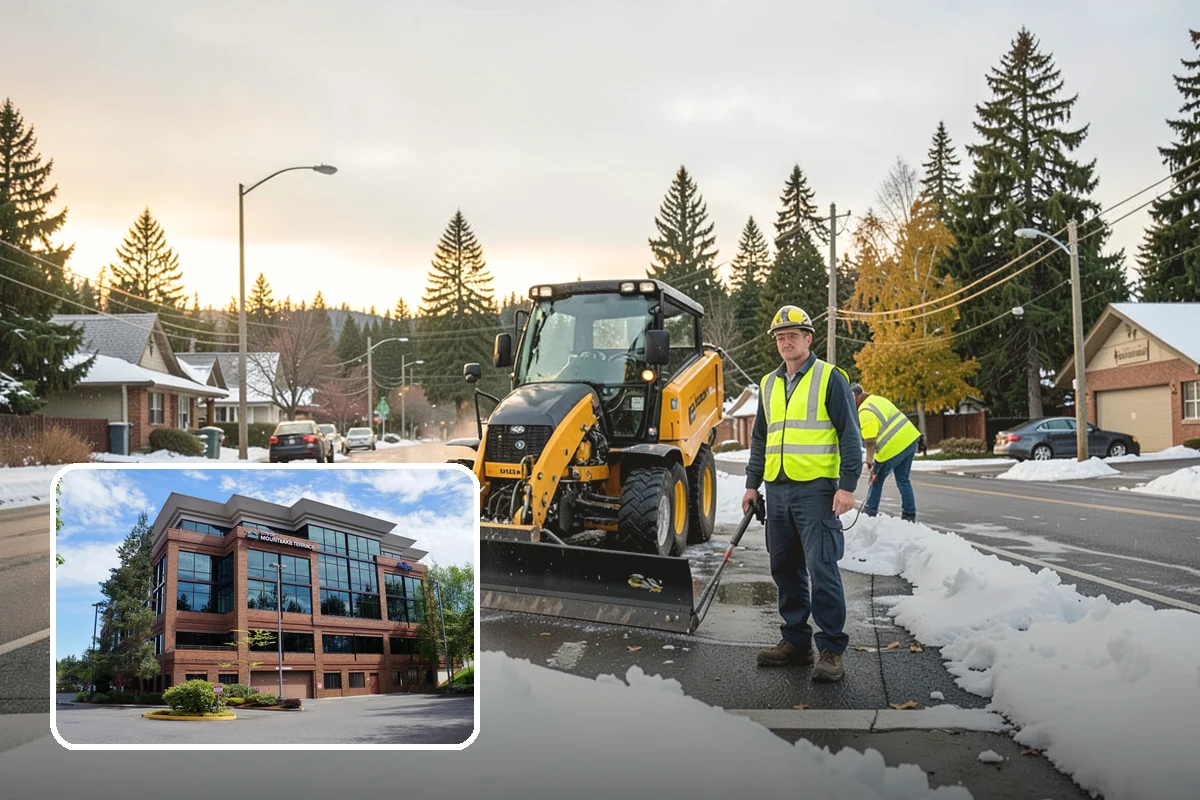 Sidewalk Snow Removal in Mountlake Terrace, Snohomish County, WA - Maintains ADA-accessible width at ramps and crossings