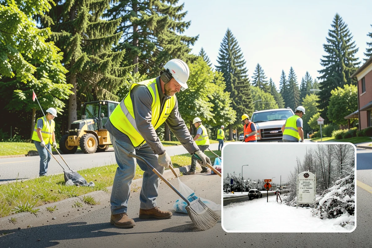 Sidewalk Snow Removal in Newcastle, King County, WA - Maintains ADA-accessible width at ramps and crossings