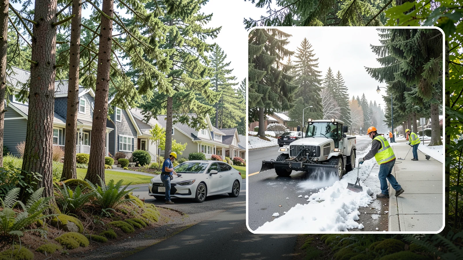 Sidewalk Snow Removal in Normandy Park, King County, WA - Clear public sidewalks, walkways, and pedestrian corridors of snow to maintain safe, ADA-compliant access.