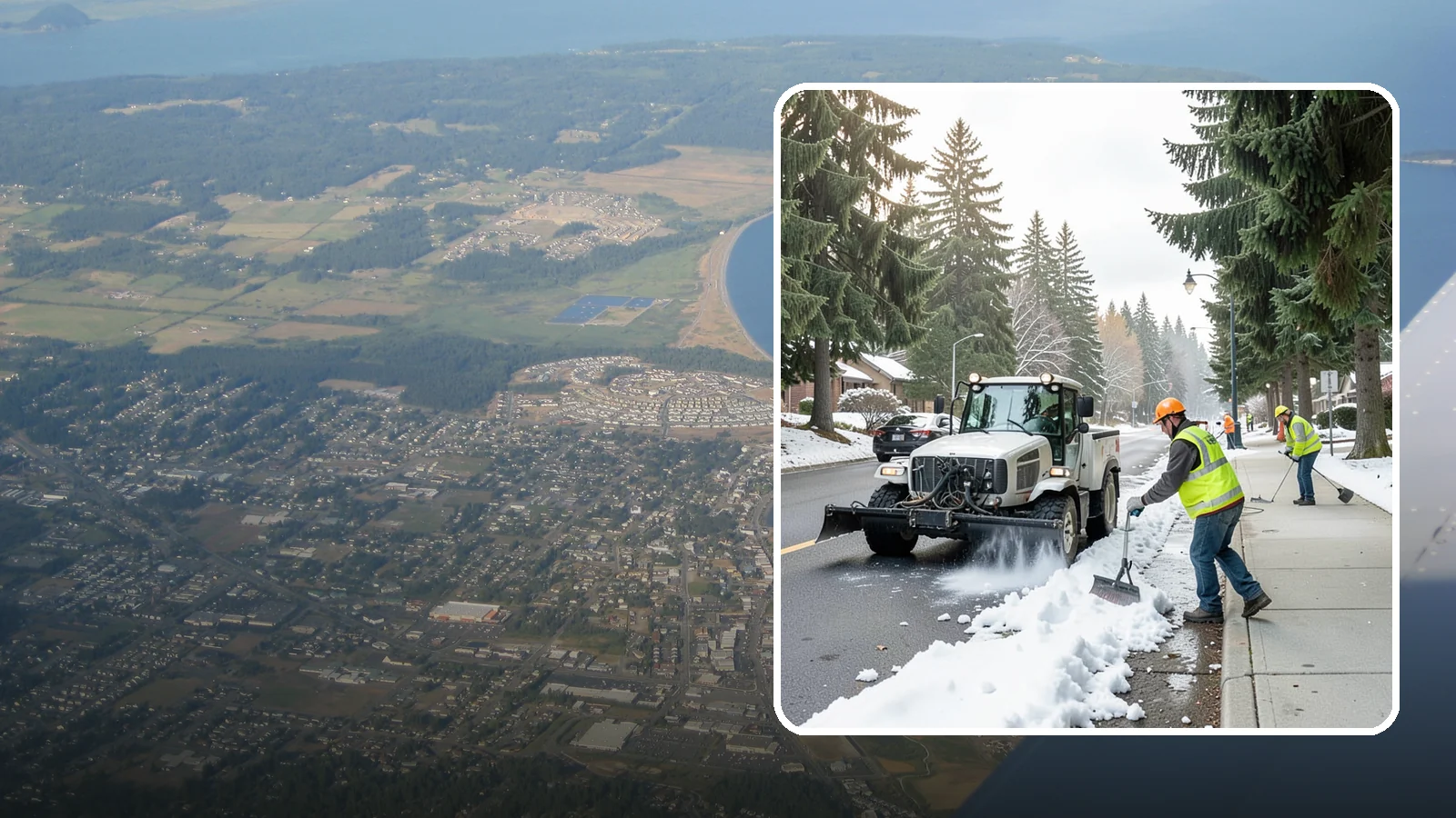 Sidewalk Snow Removal in Oak Harbor, Island County, WA - Clear public sidewalks, walkways, and pedestrian corridors of snow to maintain safe, ADA-compliant access.