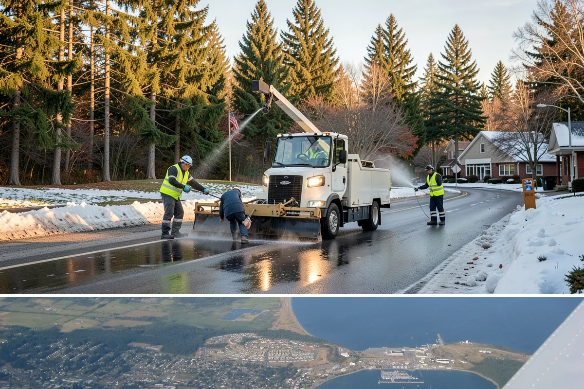 Sidewalk Snow Removal in Oak Harbor, Island County, WA - Sidewalk clearing is a winter service active from late fall through early spring, mobilized alongside each snow and freezing...