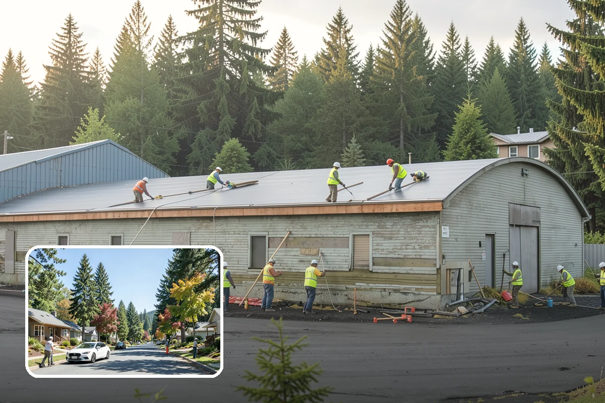 Sidewalk Snow Removal in Orting, Pierce County, WA - Maintains ADA-accessible width at ramps and crossings