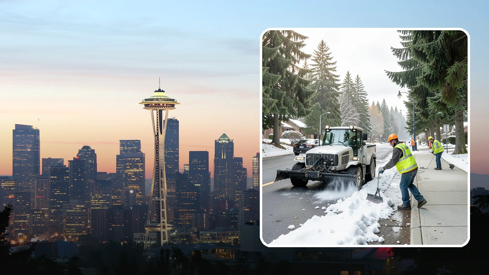 Sidewalk Snow Removal in Seattle, King County, WA - Clear public sidewalks, walkways, and pedestrian corridors of snow to maintain safe, ADA-compliant access.