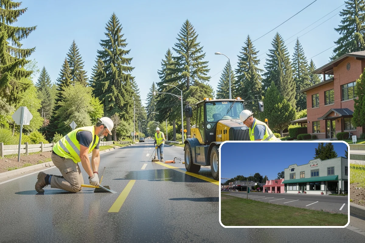 Sidewalk Snow Removal in Snoqualmie, King County, WA - Maintains ADA-accessible width at ramps and crossings