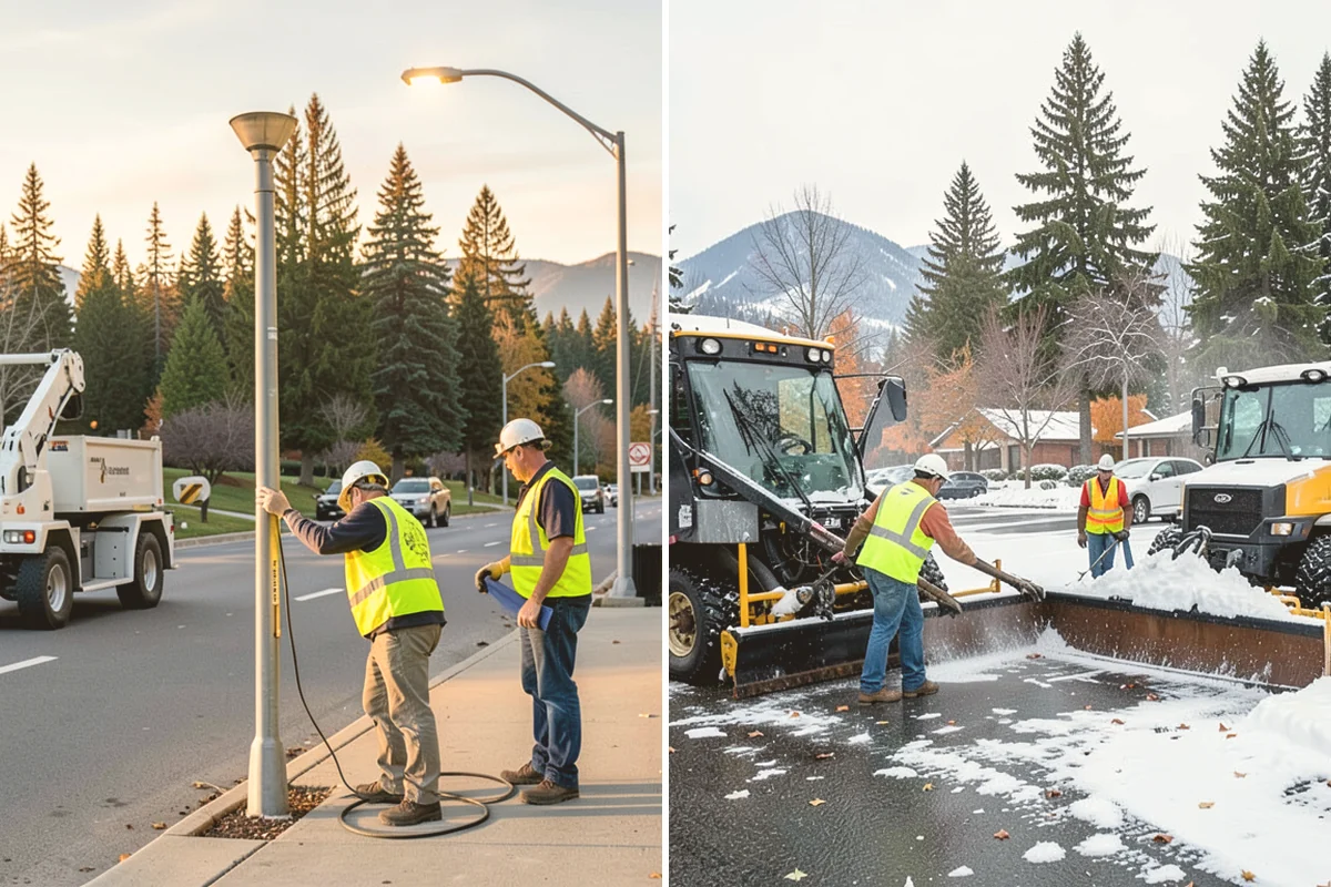 Sidewalk Snow Removal in Stanwood, Snohomish County, WA - Inventory walkways, ramps, and pads with accessibility priorities