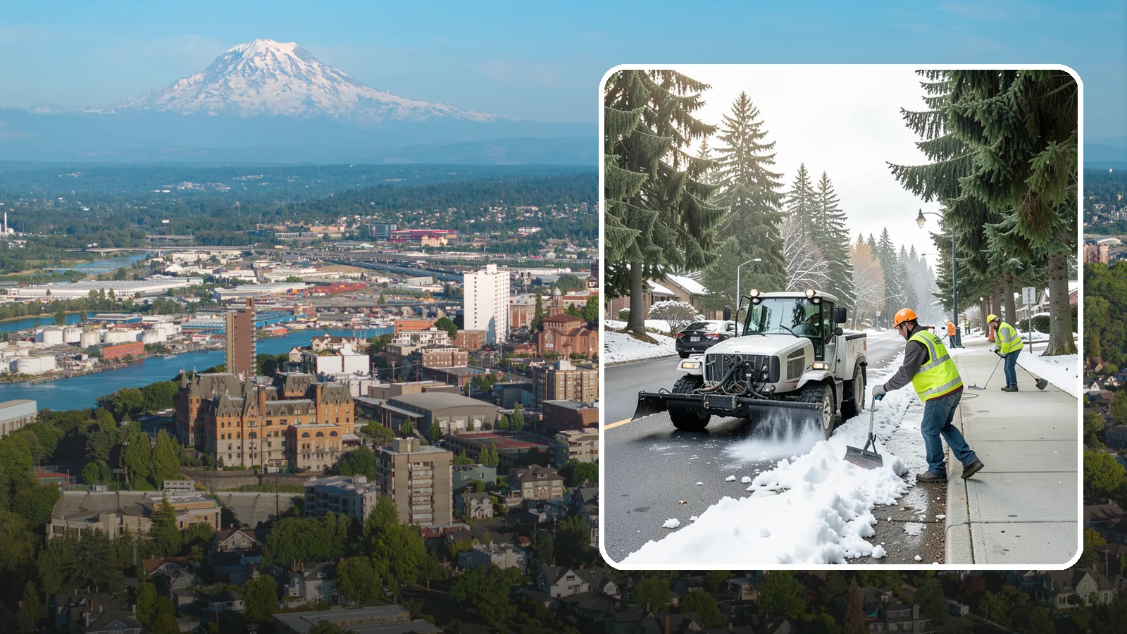 Sidewalk Snow Removal in Tacoma, Pierce County, WA - Clear public sidewalks, walkways, and pedestrian corridors of snow to maintain safe, ADA-compliant access.