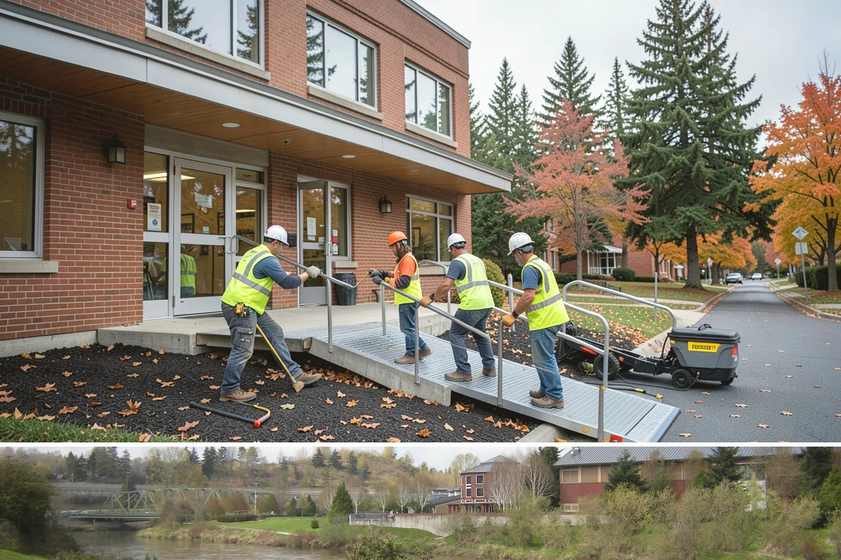 Sidewalk Snow Removal in Tukwila, King County, WA - Sidewalk clearing is a winter service active from late fall through early spring, mobilized alongside each snow and freezing...