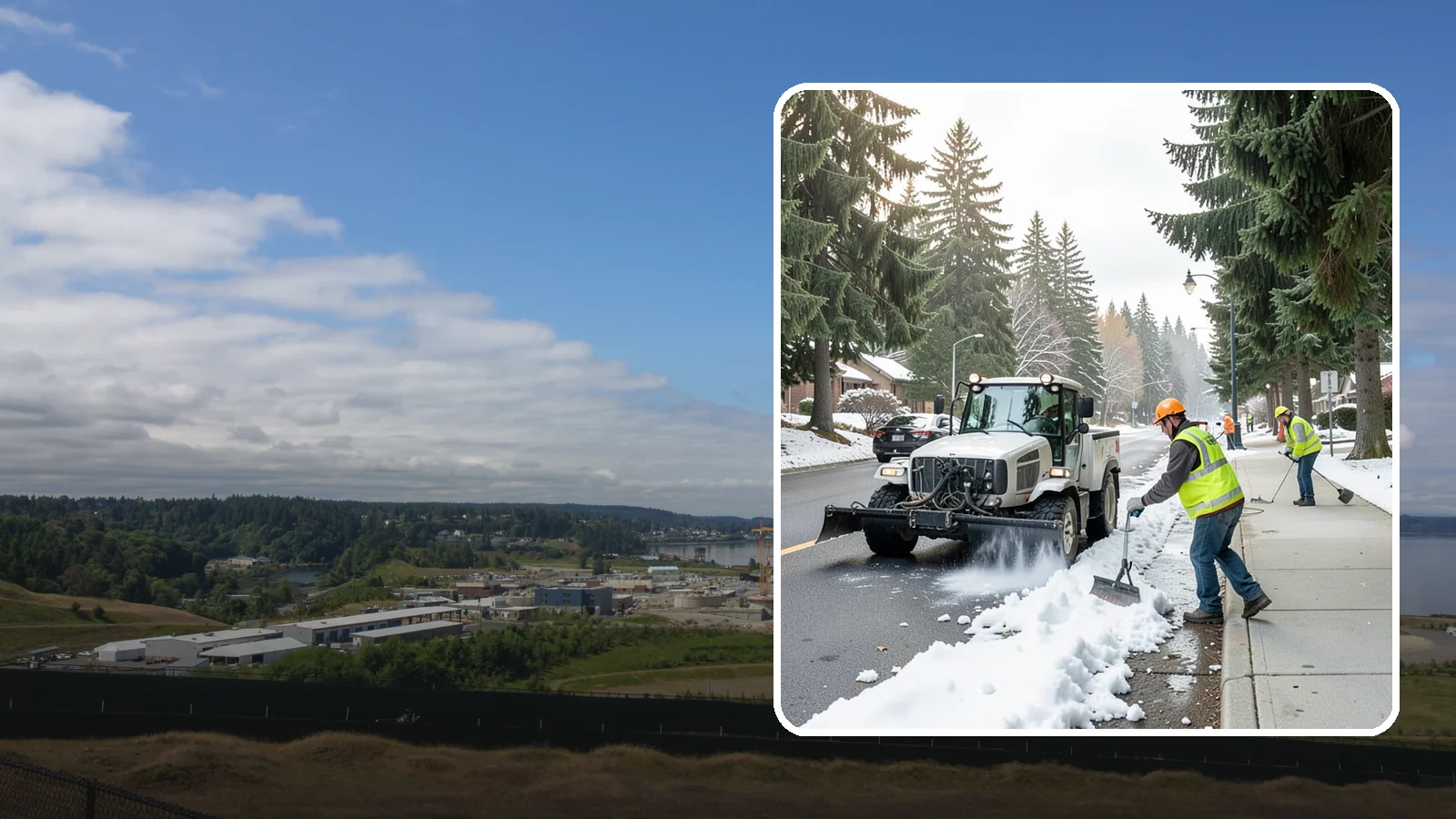 Sidewalk Snow Removal in University Place, Pierce County, WA - Clear public sidewalks, walkways, and pedestrian corridors of snow to maintain safe, ADA-compliant access.