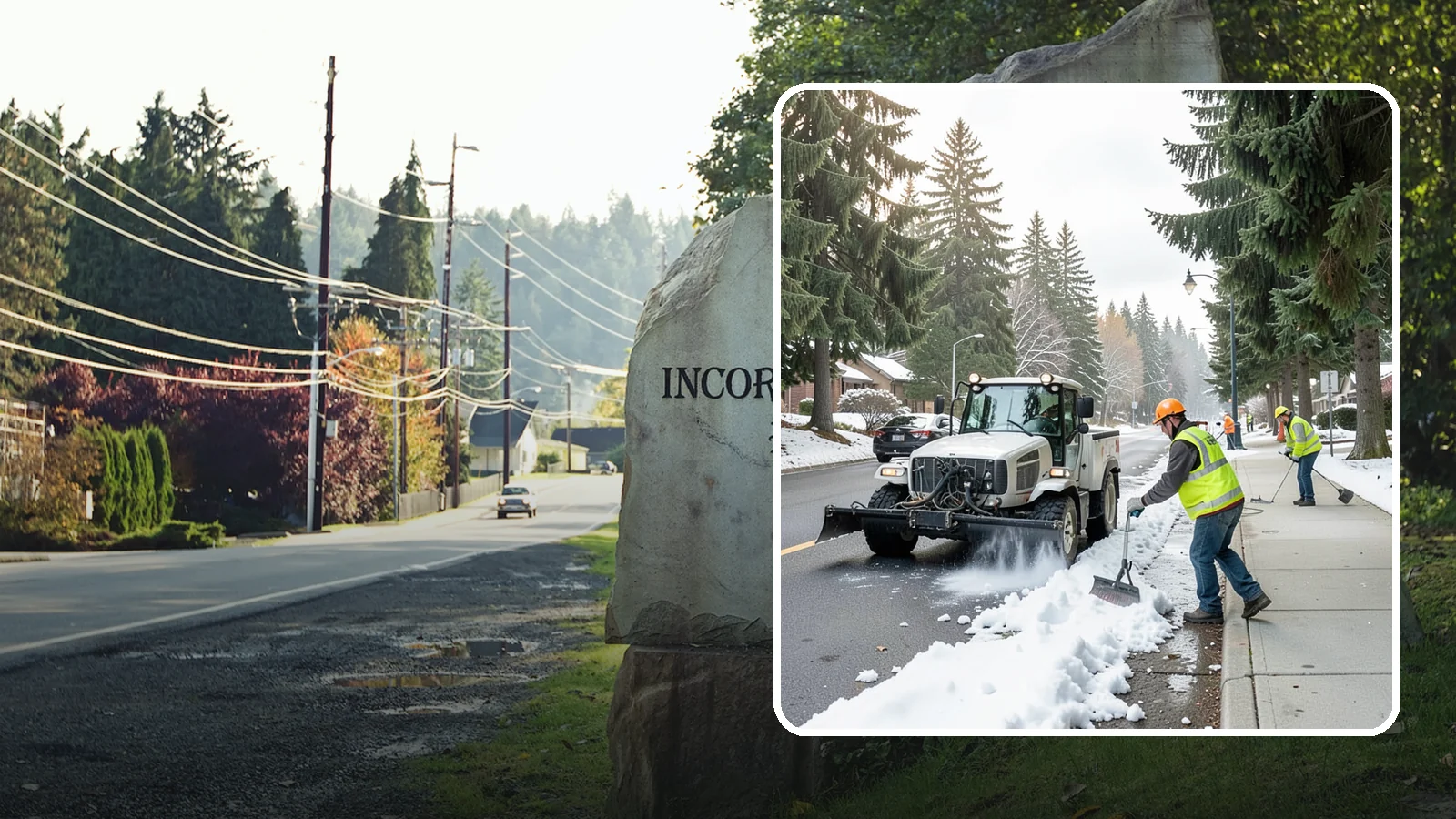Sidewalk Snow Removal in Wilkeson, Pierce County, WA - Clear public sidewalks, walkways, and pedestrian corridors of snow to maintain safe, ADA-compliant access.