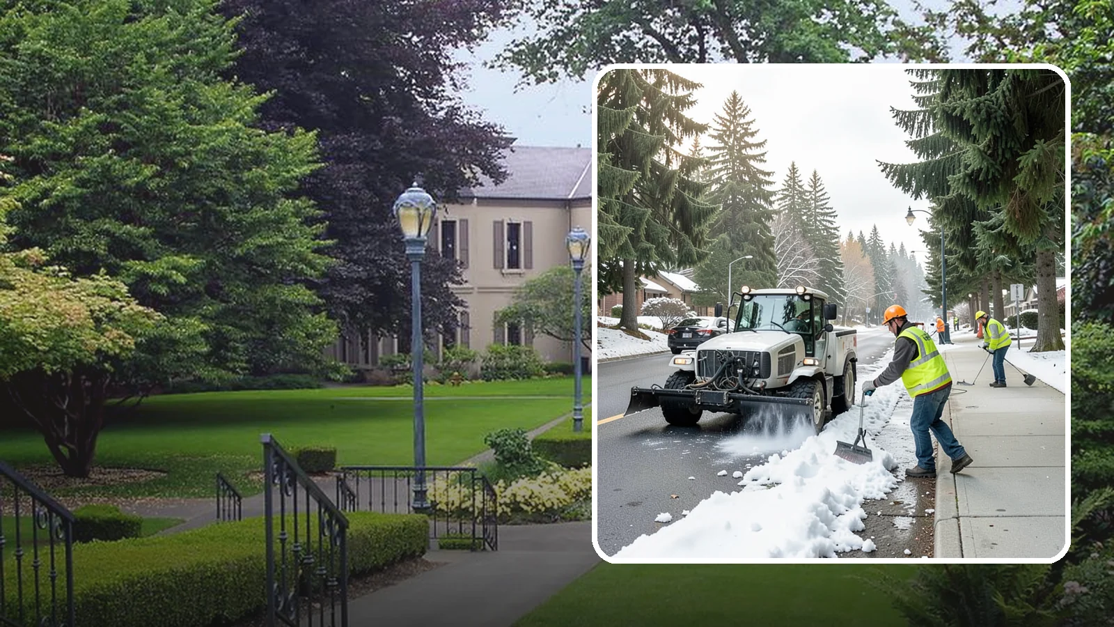 Sidewalk Snow Removal in Woodinville, King County, WA - Clear public sidewalks, walkways, and pedestrian corridors of snow to maintain safe, ADA-compliant access.