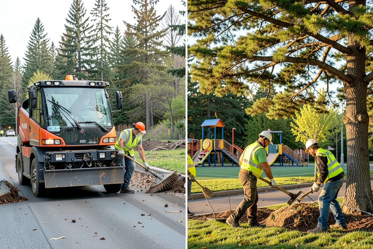 Sidewalk Sweeping in Arlington, Snohomish County, WA - Map sidewalk and plaza routes