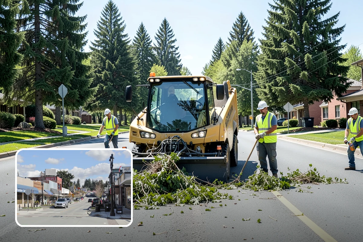 Sidewalk Sweeping in Bothell, King County, WA - Compact equipment for tight spaces