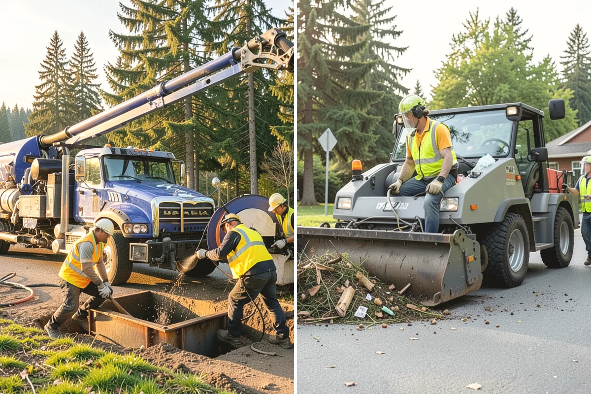 Sidewalk Sweeping in Carbonado, Pierce County, WA - Map sidewalk and plaza routes