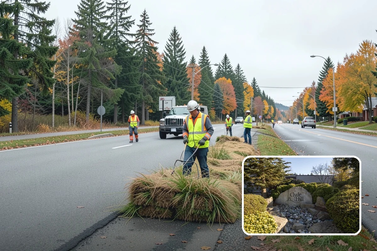 Sidewalk Sweeping in Clyde Hill, King County, WA - Compact equipment for tight spaces