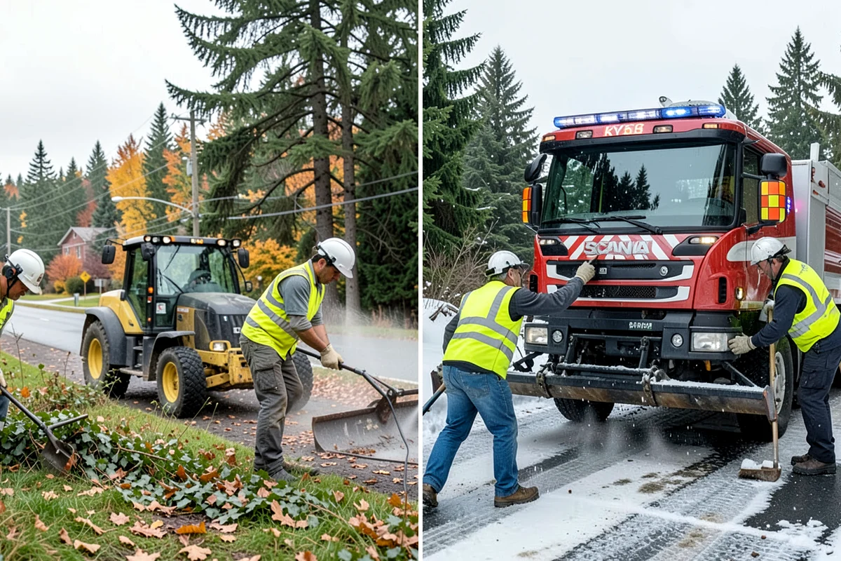 Sidewalk Sweeping in Concrete, Skagit County, WA - Map sidewalk and plaza routes