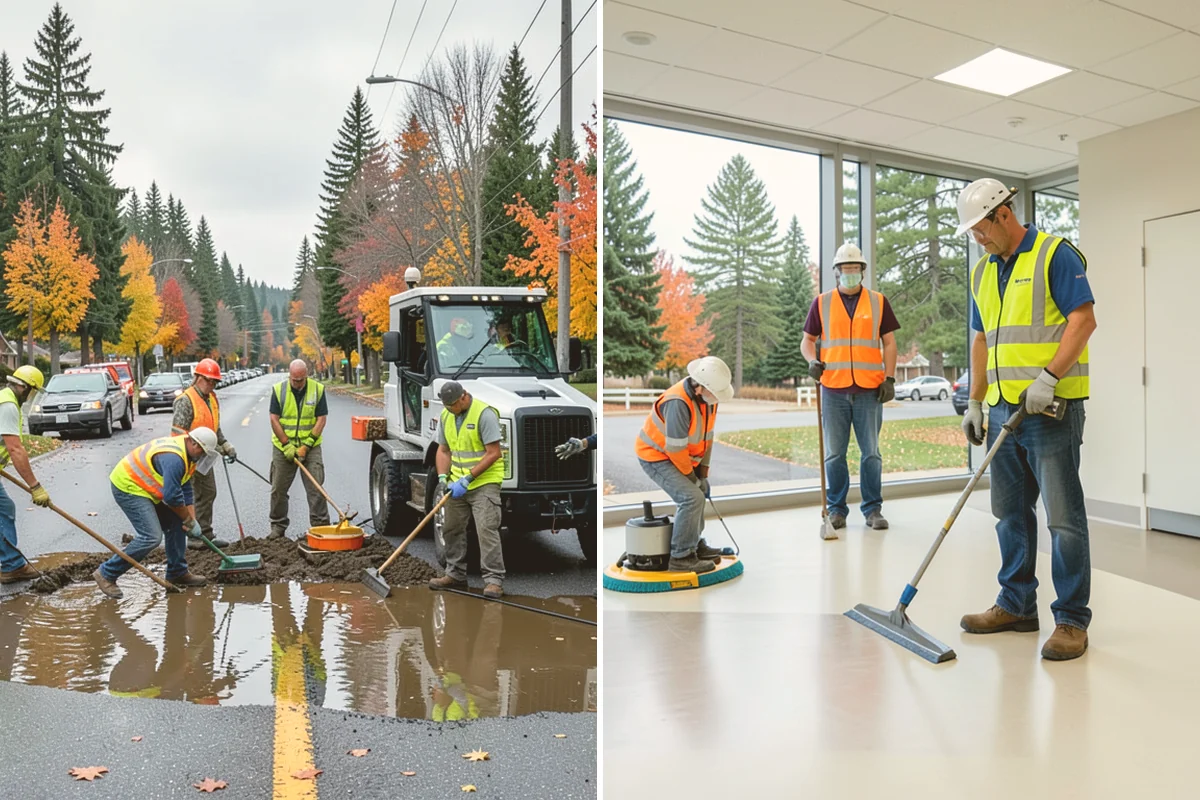 Sidewalk Sweeping in Fife, Pierce County, WA - Map sidewalk and plaza routes