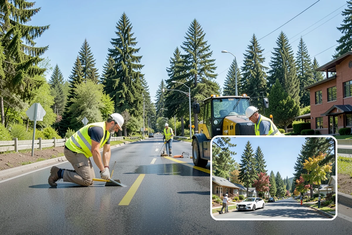 Sidewalk Sweeping in Orting, Pierce County, WA - Compact equipment for tight spaces