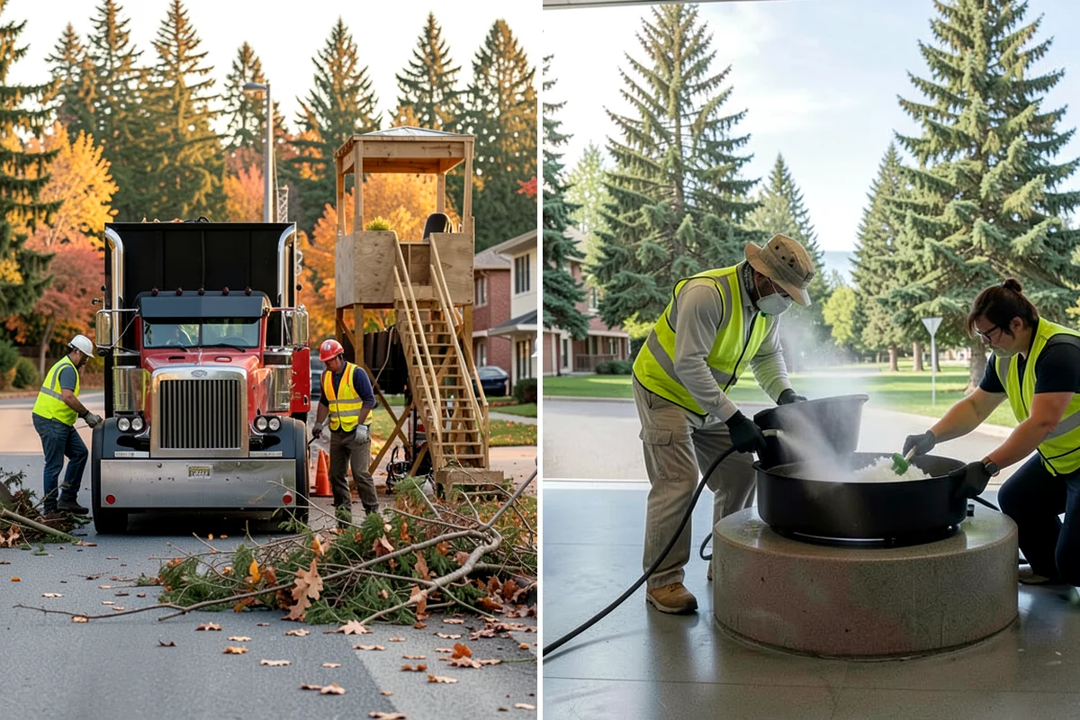 Sidewalk Sweeping in Puyallup, Pierce County, WA - Map sidewalk and plaza routes