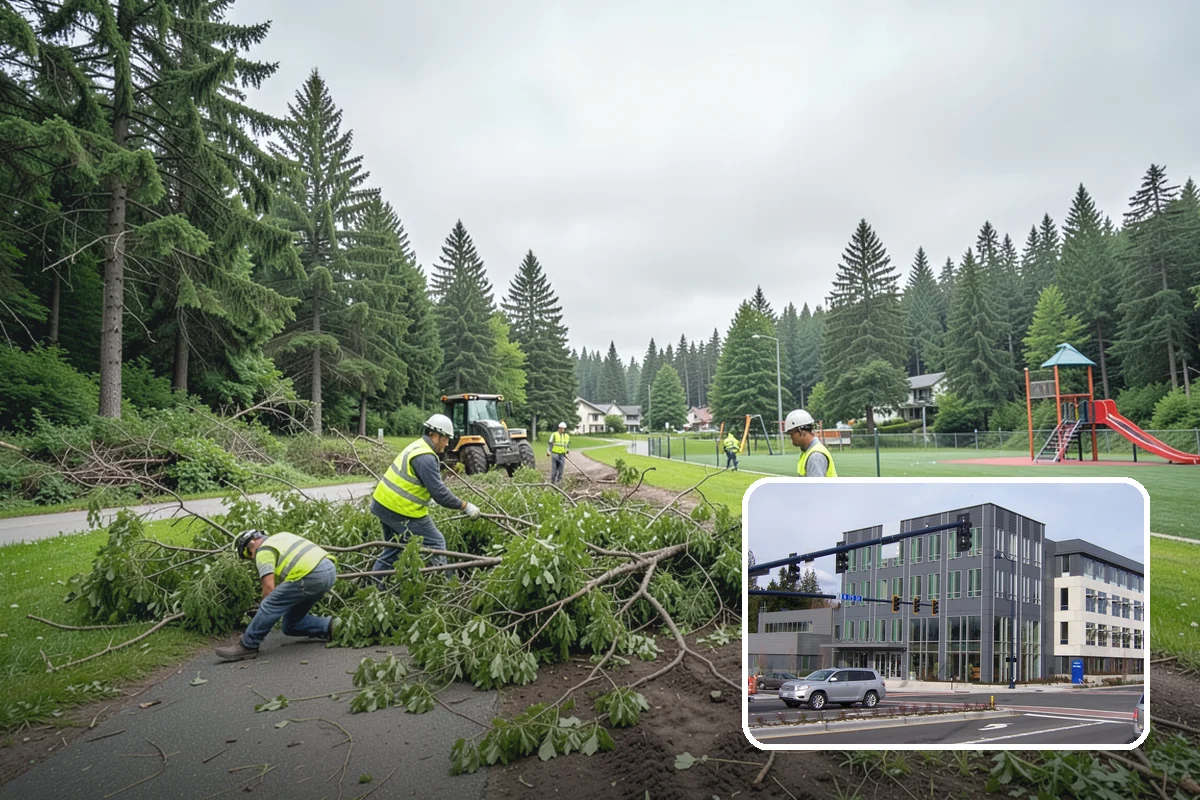 Sidewalk Sweeping in Shoreline, King County, WA - Compact equipment for tight spaces