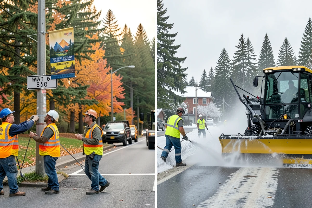 Sidewalk Sweeping in Shoreline, King County, WA - Map sidewalk and plaza routes