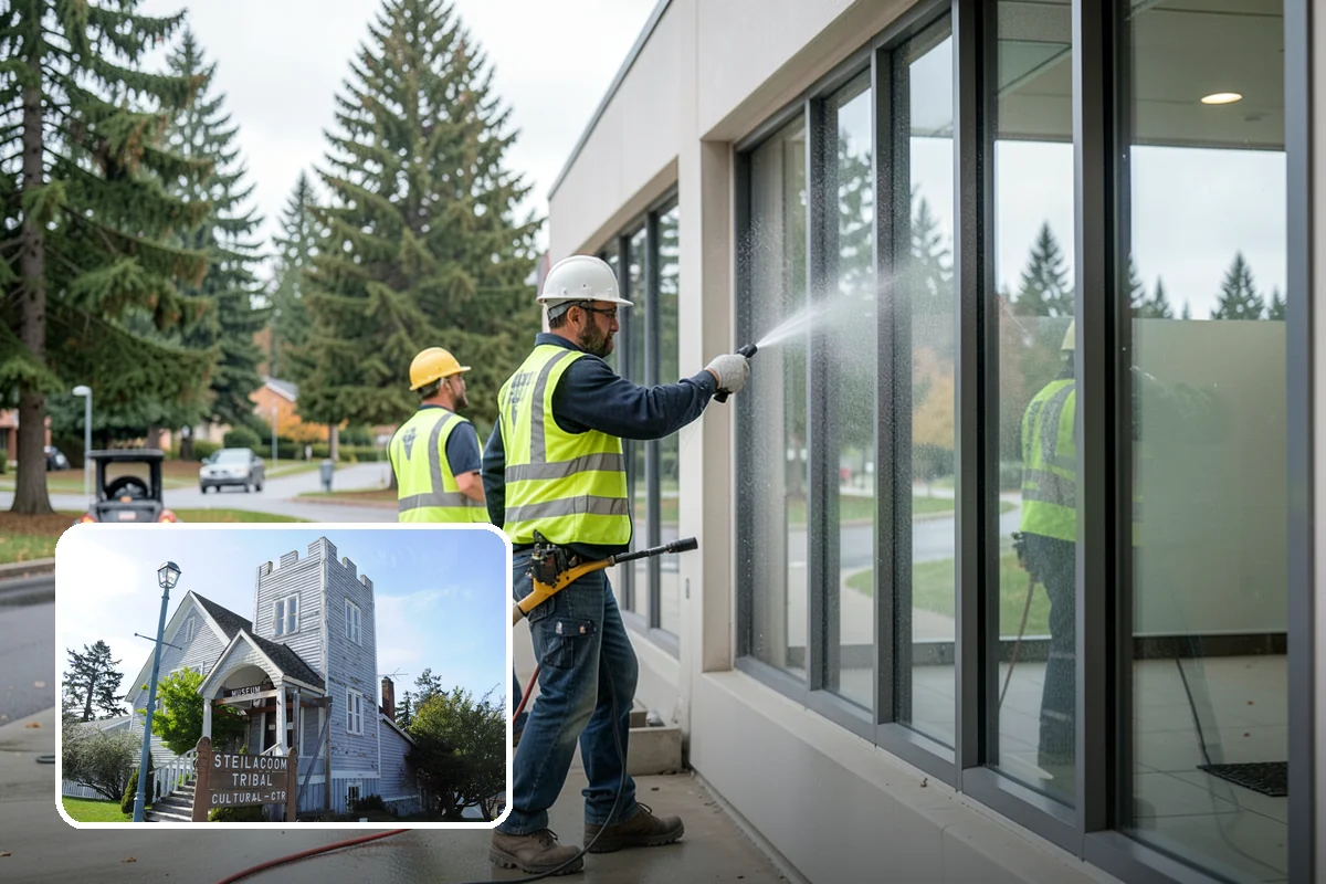 Sidewalk Sweeping in Steilacoom, Pierce County, WA - Compact equipment for tight spaces