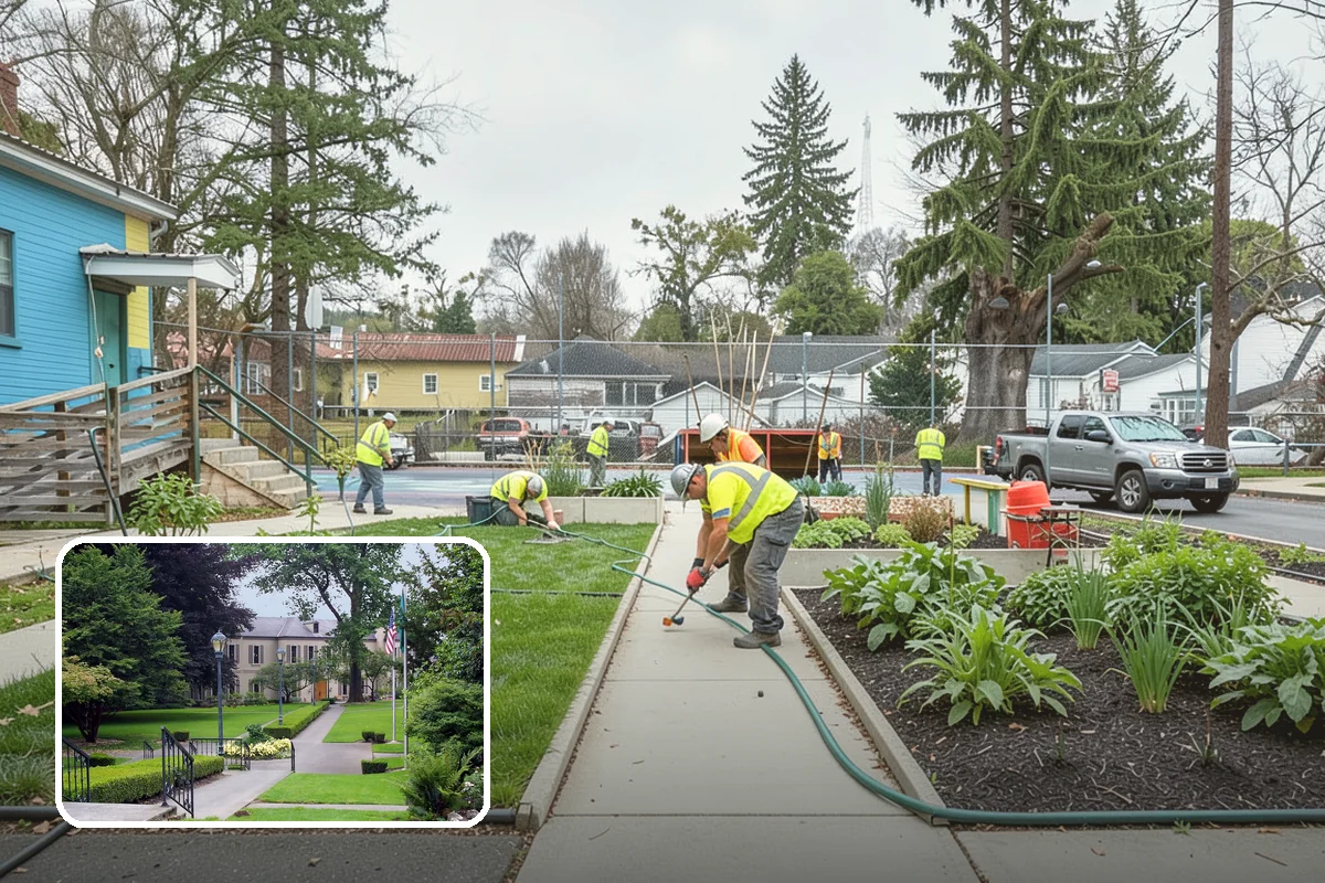 Sidewalk Sweeping in Woodinville, King County, WA - Compact equipment for tight spaces