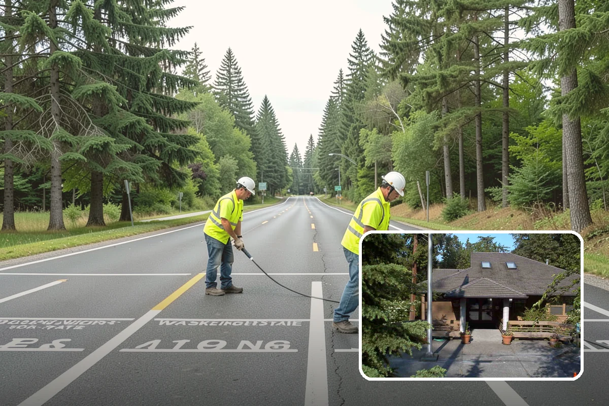 Sidewalk Sweeping in Yarrow Point, King County, WA - Compact equipment for tight spaces
