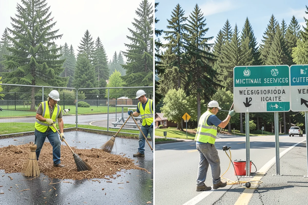 Sidewalk Sweeping in Yarrow Point, King County, WA - Map sidewalk and plaza routes
