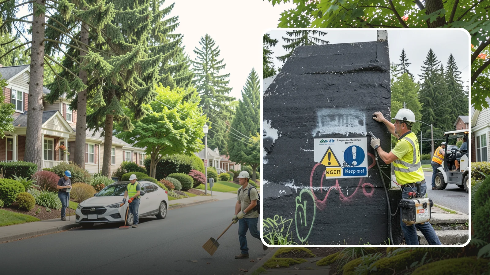 Sign Graffiti Removal in Beaux Arts Village, King County, WA - Careful removal of graffiti from traffic, regulatory, and wayfinding signs without harming their reflectivity.