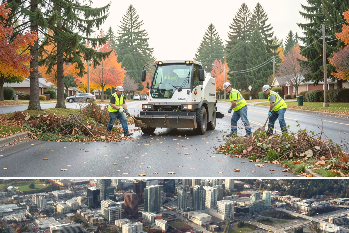 Sign Graffiti Removal in Bellevue, King County, WA - Removal continues throughout the year, with traffic-control setups planned around daylight and lower-volume traffic periods.