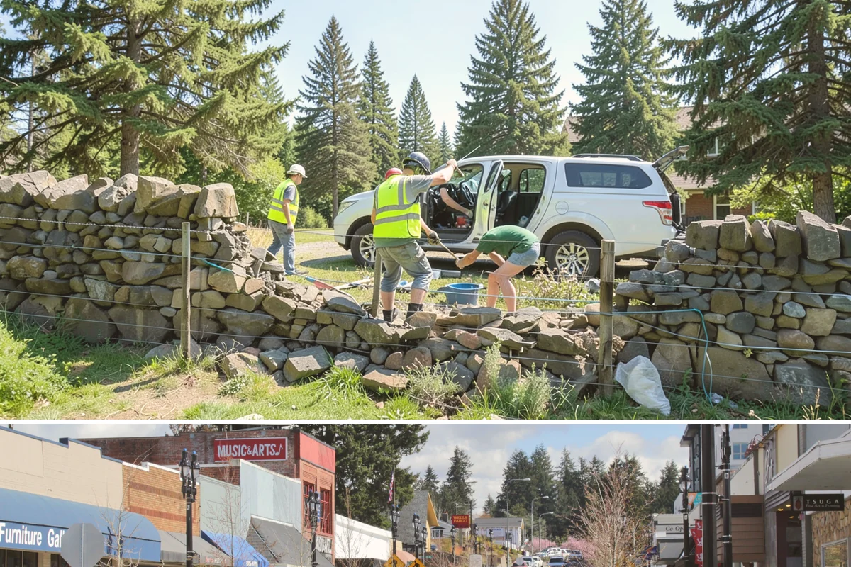 Sign Graffiti Removal in Bothell, King County, WA - Removal continues throughout the year, with traffic-control setups planned around daylight and lower-volume traffic periods.