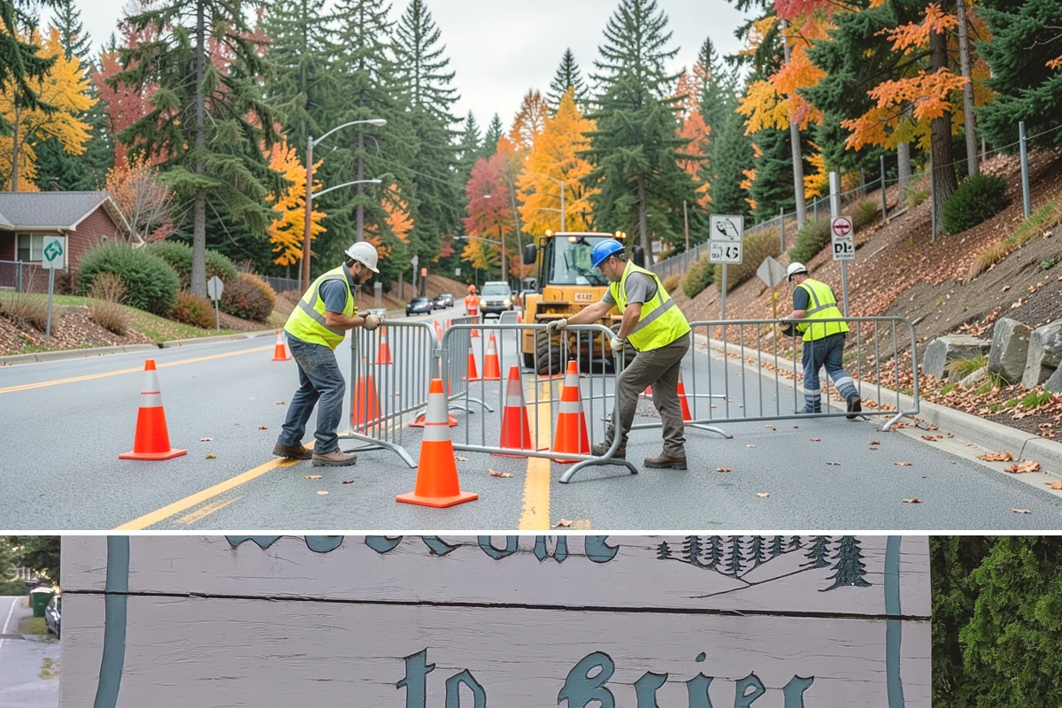 Sign Graffiti Removal in Brier, Snohomish County, WA - Removal continues throughout the year, with traffic-control setups planned around daylight and lower-volume traffic periods.
