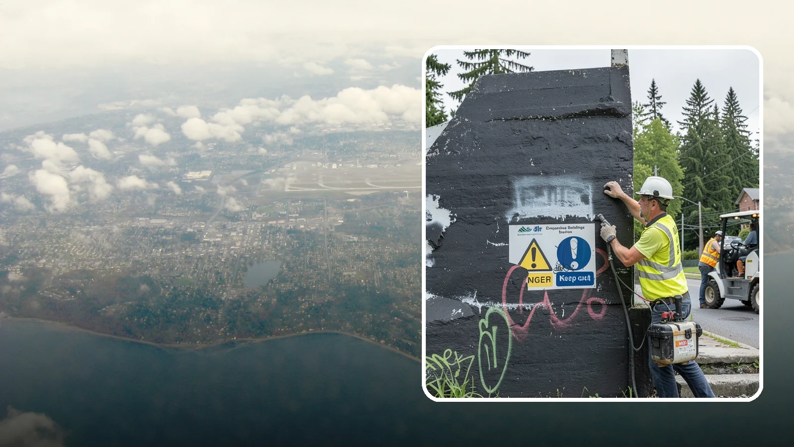 Sign Graffiti Removal in Burien, King County, WA - Careful removal of graffiti from traffic, regulatory, and wayfinding signs without harming their reflectivity.