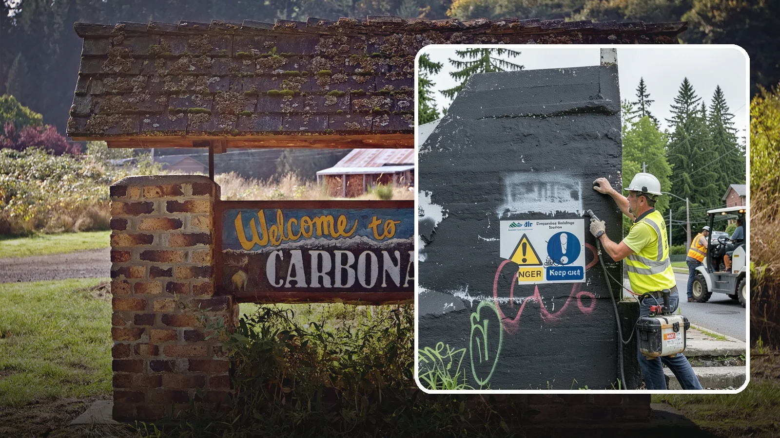 Sign Graffiti Removal in Carbonado, Pierce County, WA - Careful removal of graffiti from traffic, regulatory, and wayfinding signs without harming their reflectivity.