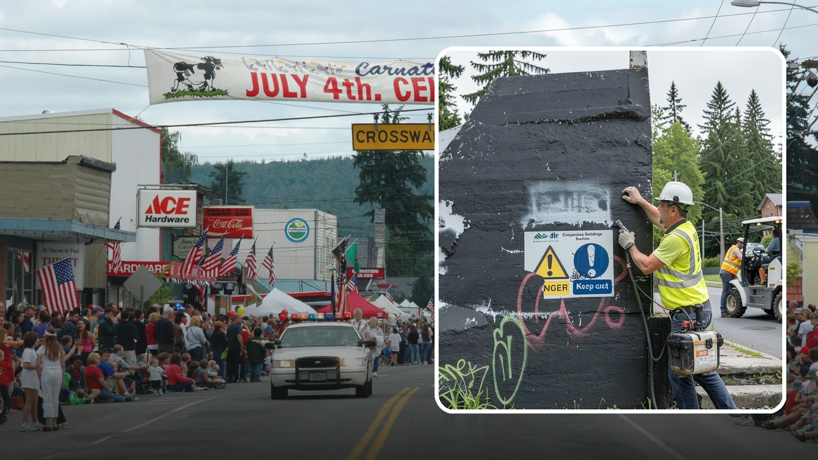 Sign Graffiti Removal in Carnation, King County, WA - Careful removal of graffiti from traffic, regulatory, and wayfinding signs without harming their reflectivity.